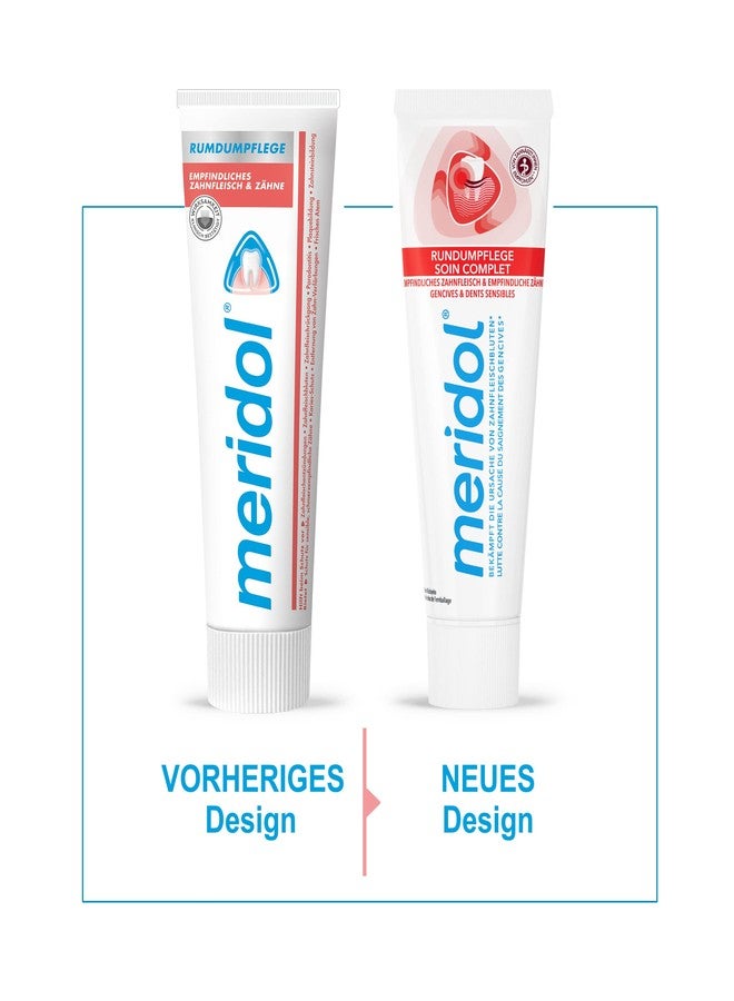 Meridol Toothpaste Complete Protection with Antibacterial Ingredient from BELLE GAGA Soothes Irritated Gums and Sensitive Teeth Fights Plaque Bacteria and Prevents Bleeding Gums (75 X 2) - Image 2